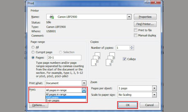 Cách in 2 mặt không bị ngược trong Microsoft Word