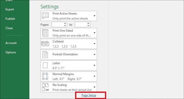 Cách chỉnh in 2 mặt giấy ngang trong Microsoft Excel