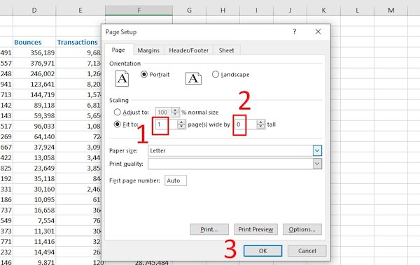 Cách in Excel vừa trang giấy A4 ngang